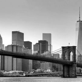 Posters Fototapeta New York - Brooklyn Bridge (B&W).jpg