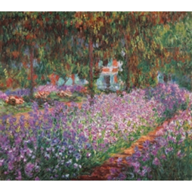 Posters Reprodukce Claude Monet - Monetova zahrada v Giverny, 1900 , (70 x 50 cm)
