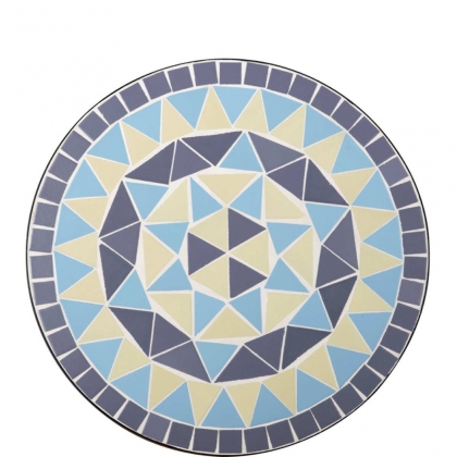 PALAZZO Stůl s mozaikou modrý/ béžový-2