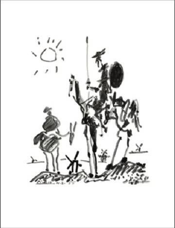 Posters Obraz, Reprodukce - Don Quichotte, Pablo Picasso, (60 x 80 cm)