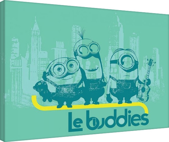 Posters Obraz na plátně Mimoni (Já, padouch) - Le Buddies, (80 x 60 cm)