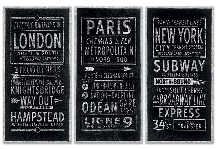 Posters Obraz na plátně Barry Goodman - London Paris New York, (150 x 100 cm)