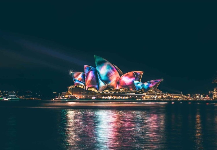 Posters Skleněný Obraz Sydney Lights