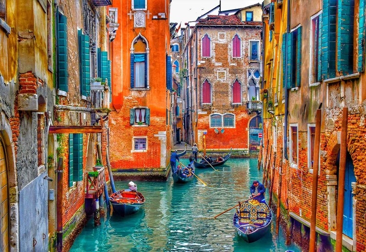 Posters Skleněný Obraz Venice Colours