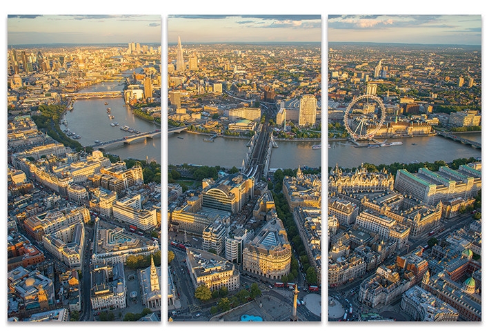 Posters Obraz na plátně Jason Hawkes - London Evening, (100 x 150 cm)