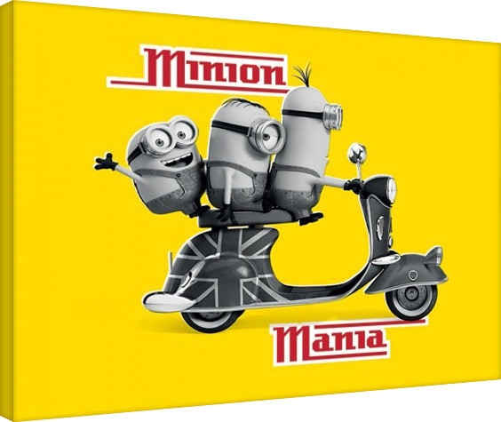Posters Obraz na plátně Mimoni (Já, padouch) - Minion Mania Yellow, (80 x 60 cm)
