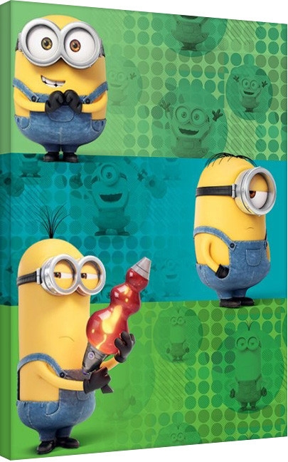 Posters Obraz na plátně Mimoni (Já, padouch) - Team, (60 x 80 cm)