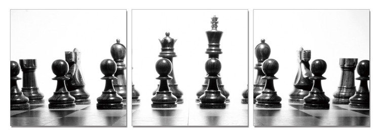 Posters Obraz na zeď - Šachové figurky, (150 x 50 cm)