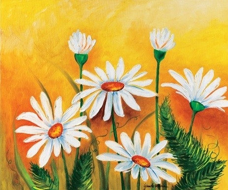 Posters Reprodukce Maria Teresa Gianola - Sedmikrásky a kapradiny , (70 x 70 cm)
