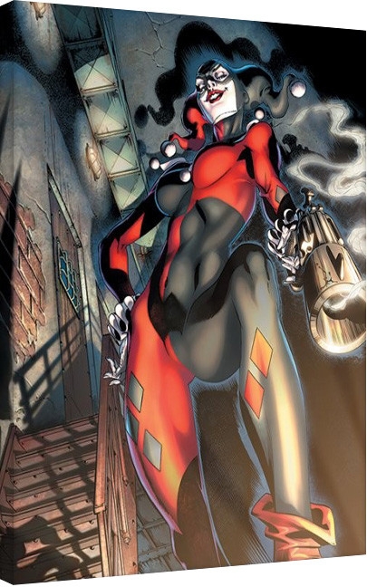 Posters Obraz na plátně Harley Quinn - Gun Smoke, (60 x 80 cm)