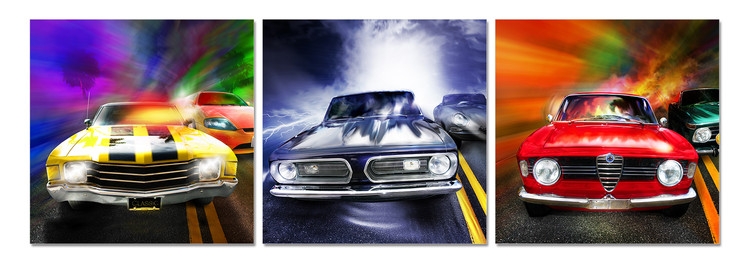 Posters Obraz na zeď - Auta, (150 x 50 cm)