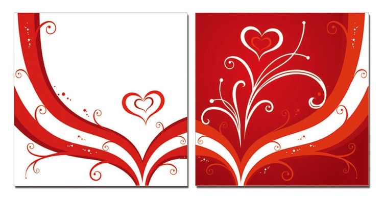 Posters Obraz na zeď - Moderní design - srdce, (150 x 50 cm)