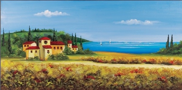 Posters Reprodukce Maria Teresa Gianola - Pšeničné pole , (50 x 25 cm)