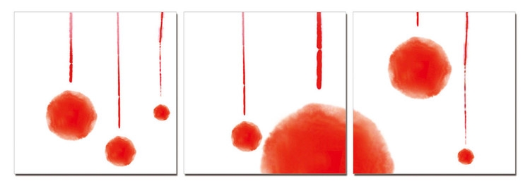 Posters Obraz na zeď - Moderní design – červená abstrakce, (180 x 60 cm)