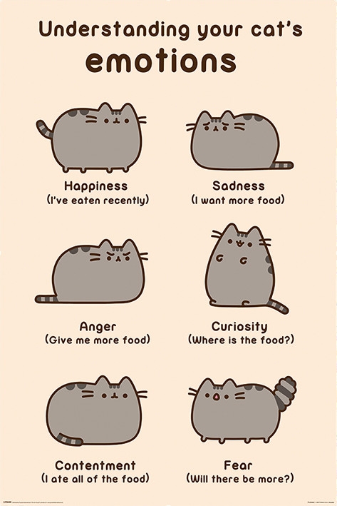 Posters Plakát, Obraz - Pusheen - Cats Emotions, (61 x 91,5 cm)