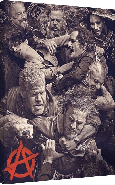Posters Obraz na plátně Sons of Anarchy (Zákon gangu) - Fight, (60 x 80 cm)