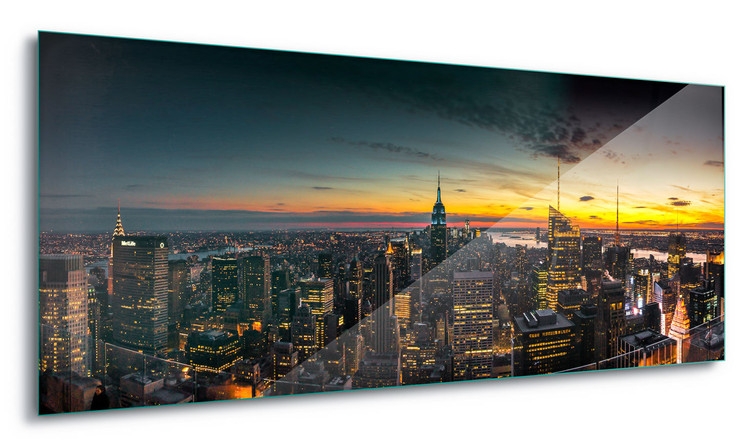 Posters Skleněný Obraz Manhattan Sunset