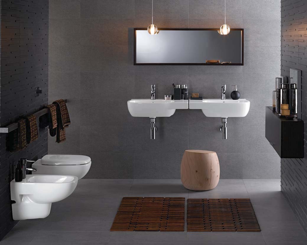 Style dvě umyvadla, klozet a bidet