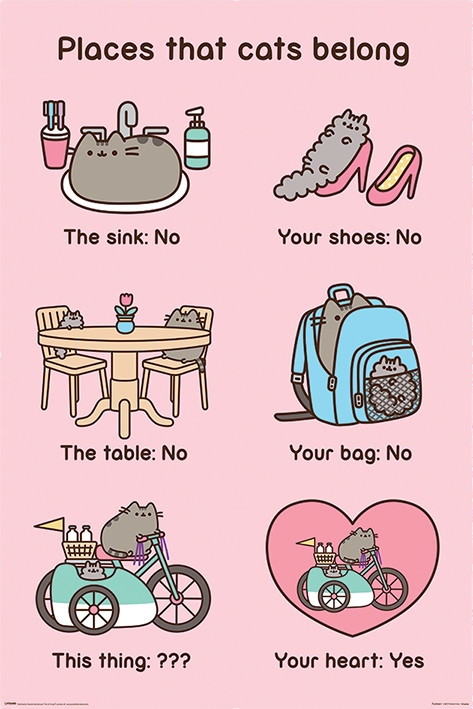 Posters Plakát, Obraz - Pusheen - Places Cats Belong, (61 x 91,5 cm)