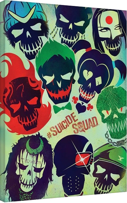 Posters Obraz na plátně Sebevražedný oddíl - Skulls, (60 x 80 cm)