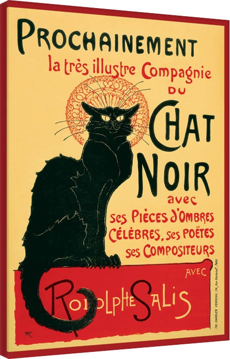 Posters Obraz na plátně Chat Noir, (60 x 80 cm)