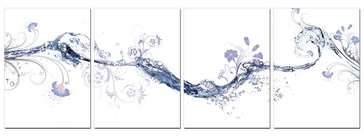 Posters Obraz na zeď - Vodní abstrakce, (200 x 70 cm)