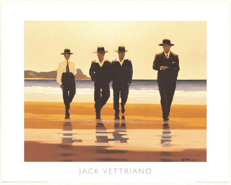 Posters Obraz, Reprodukce - The Billy Boys – Billyho chlapci, 1994, Jack Vettriano, (50 x 40 cm)