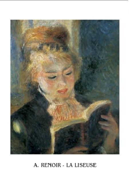 Posters Obraz, Reprodukce - Čtenářka, 1876, Pierre-Auguste Renoir, (60 x 80 cm)