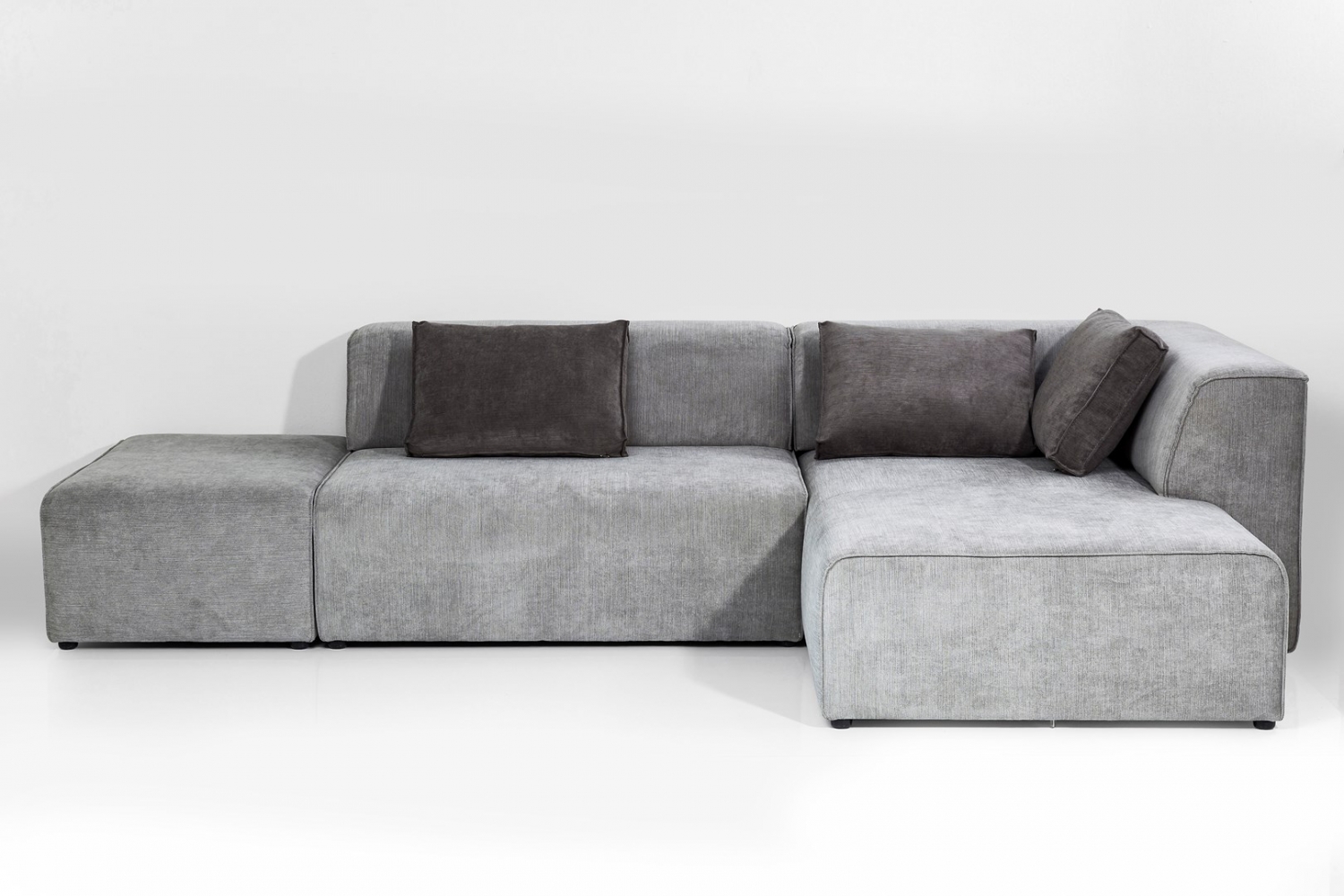 Sofa Infinity Chenille Ottomane Right Grey