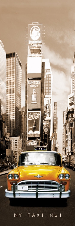 Posters Plakát, Obraz - New York taxi no.1 - sepia, (53 x 158 cm)