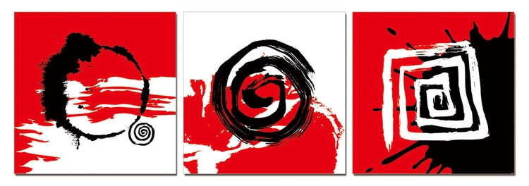 Posters Obraz na zeď - Moderní design - trilogie, (180 x 60 cm)