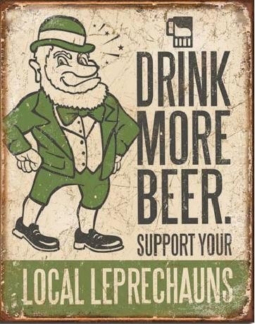 Posters Plechová cedule PIVO - Pij víc, (31,5 x 40 cm)
