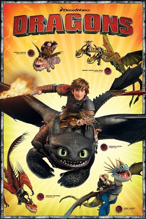 Posters Plakát, Obraz - Jak vycvičit draka 2 - Characters, (61 x 91,5 cm)