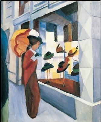 Posters Obraz, Reprodukce - Obchod s klobouky, 1913, Macke August, (50 x 70 cm)