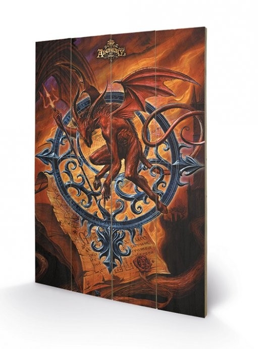 Posters Dřevěný obraz ALCHEMY - astrolabeus, (40 x 59 cm)