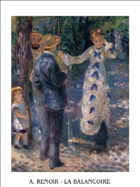 Posters Obraz, Reprodukce - Houpačka, 1876, Pierre-Auguste Renoir, (60 x 80 cm)