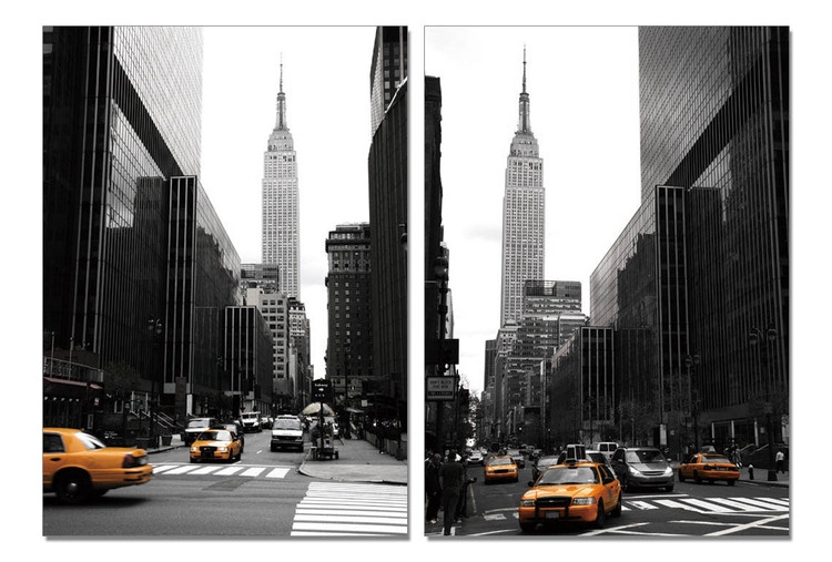 Posters Obraz na zeď - Pohled na Empire state building, (140 x 50 cm)