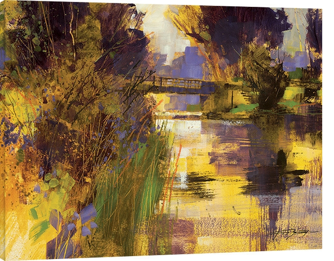 Posters Obraz na plátně Chris Forsey - Bridge & Glowing Light, (80 x 60 cm)