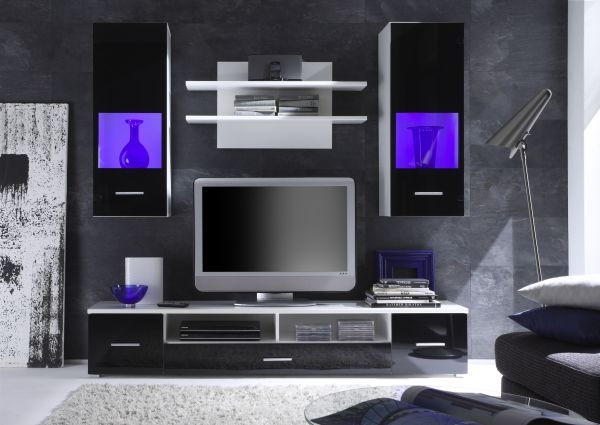 SCONTO NERO Obývací stěna
