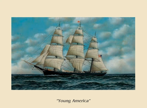 Posters Reprodukce Navi - Loď Young America , (80 x 60 cm)