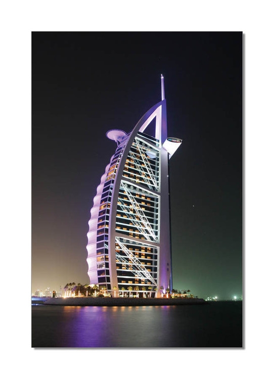 Posters Obraz na zeď - Burj Al Arab v noci, (80 x 120 cm)