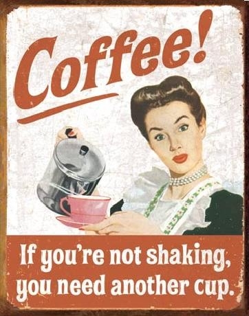 Posters Plechová cedule EPHEMERA - Coffee Shaking, (31,5 x 40 cm)