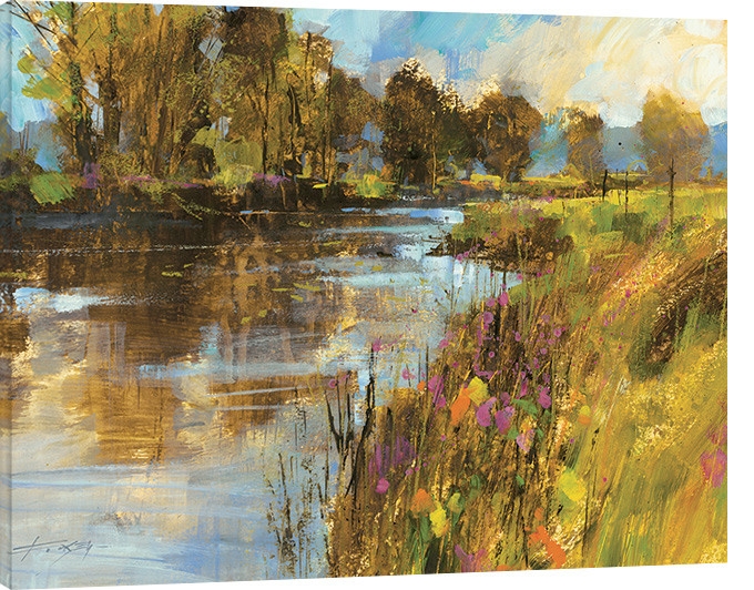 Posters Obraz na plátně Chris Forsey - Spring River, (80 x 60 cm)