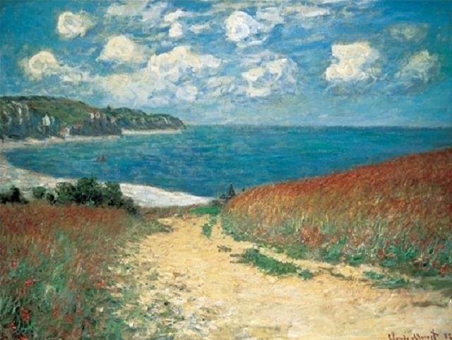 Posters Obraz, Reprodukce - Pšeničné pole, Pourville, Claude Monet, (80 x 60 cm)