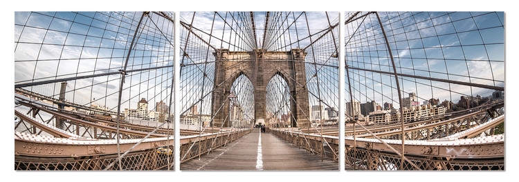 Posters Obraz na zeď - Brooklyn bridge, (150 x 50 cm)