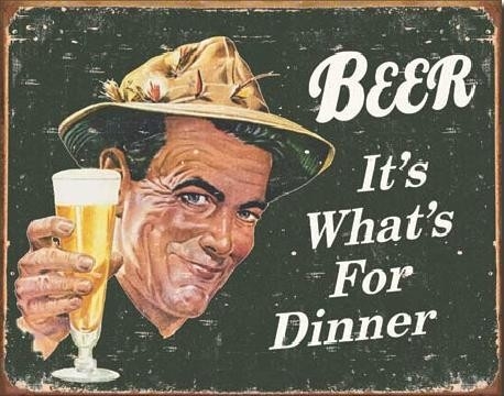 Posters Plechová cedule EPHEMERA - PIVO - For Dinner, (40 x 31,5 cm)
