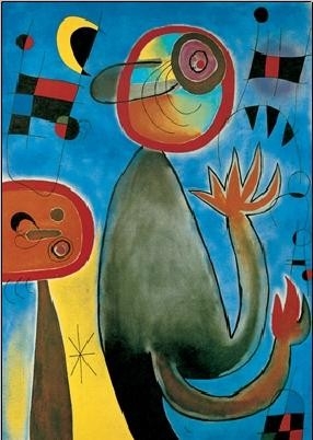 Posters Reprodukce Joan Miró - Žebřík křížící nebe , (24 x 30 cm)