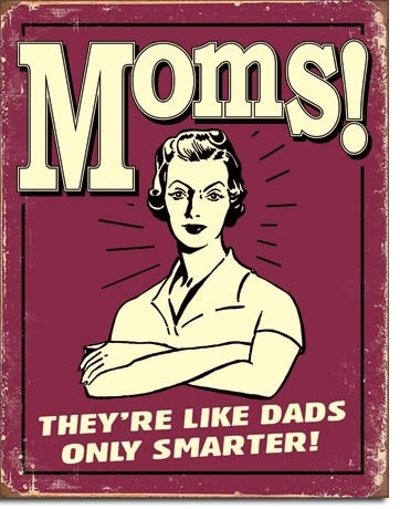 Posters Plechová cedule Mom's - Like Dads, (12,5 x 16 cm)