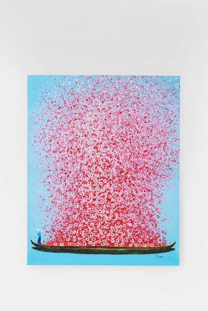 Picture Touched Flower Boat 100x80cm