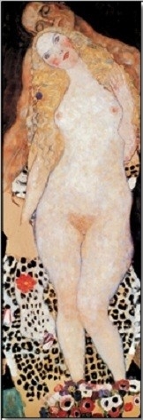 Posters Obraz, Reprodukce - Adam a Eva, Gustav Klimt, (24 x 30 cm)